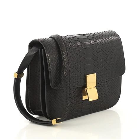 black celine box bag|celine box bag python price.